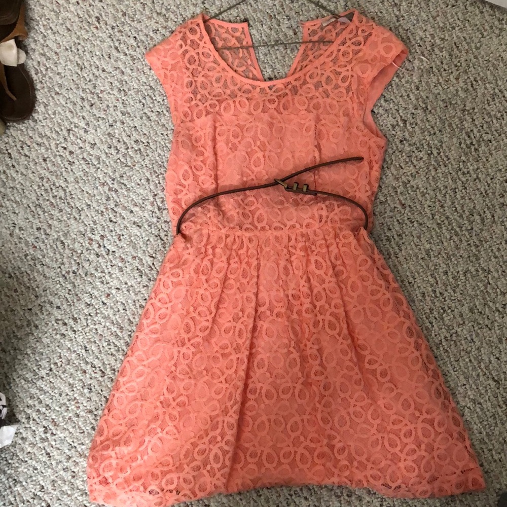 Coral colored dress